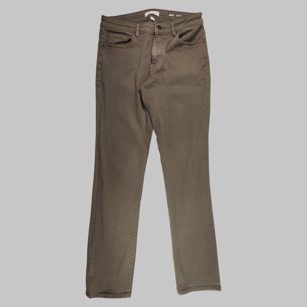 Warp + Weft AMS Amsterdam Slim Jeans Mens 32x34 Moss Green Stretch Denim